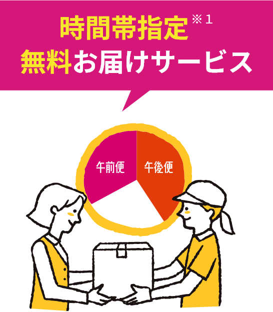 時間帯指定 無料お届けサービス